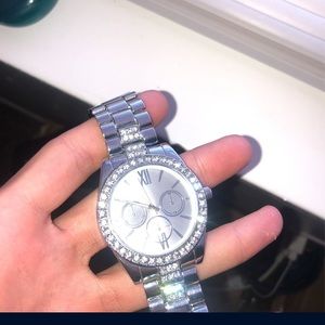 Silver and gold watches